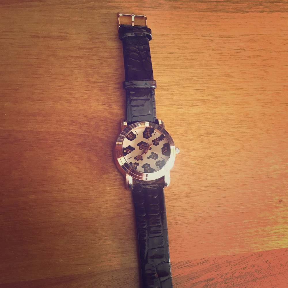 Brown Cheetah Print Watch